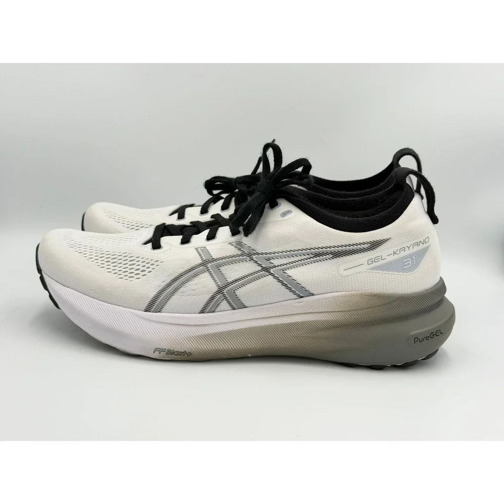 ASICS Gel-Kayano 31 Shoes Men's 11.5 White Black Running Sneakers 1011C005